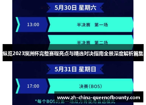 纵览2023澳洲杯完整赛程亮点与精选对决指南全景深度解析篇集